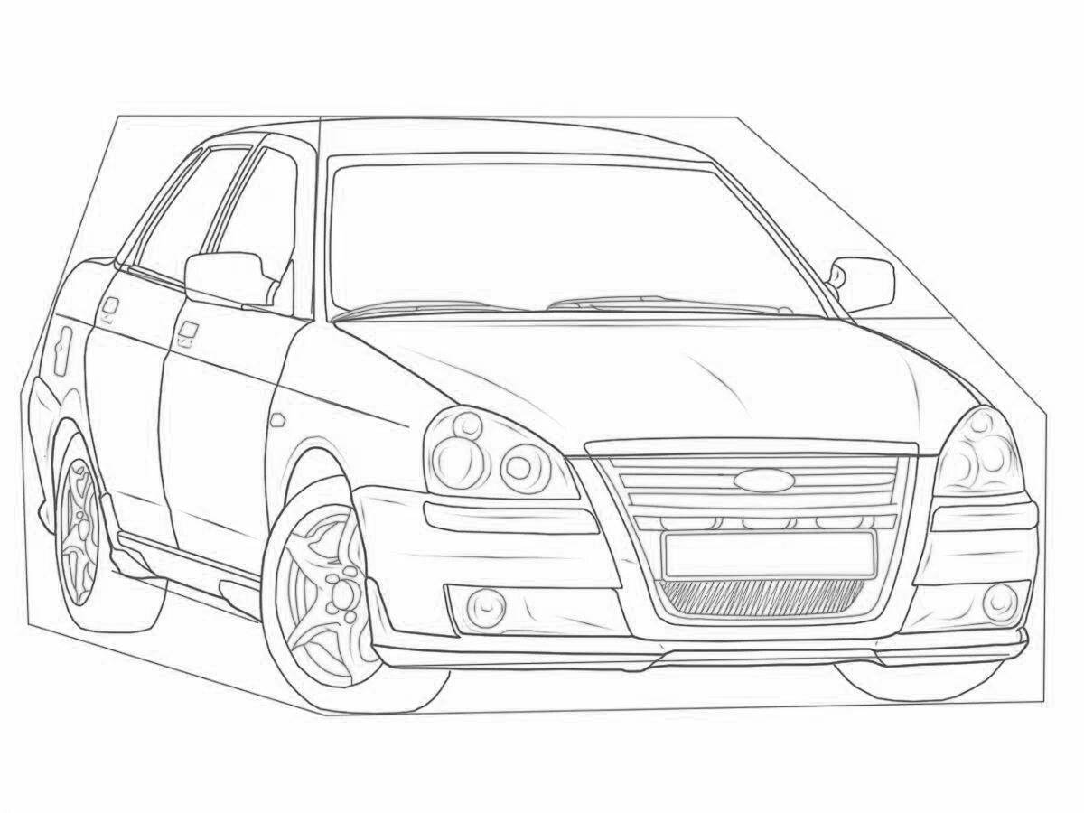 Alluring vaz 2170 coloring book