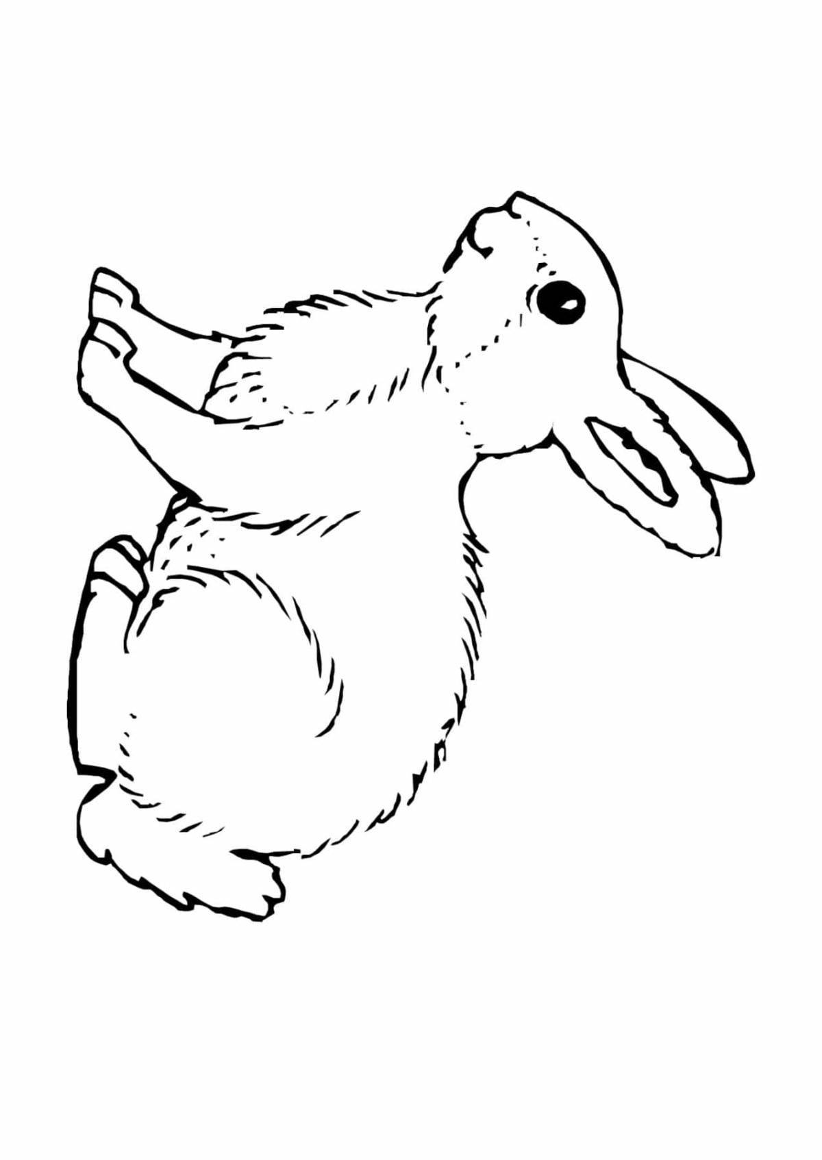 Rampant running hare coloring page