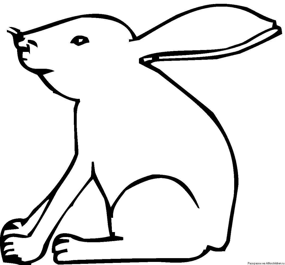 Majestic running hare coloring page