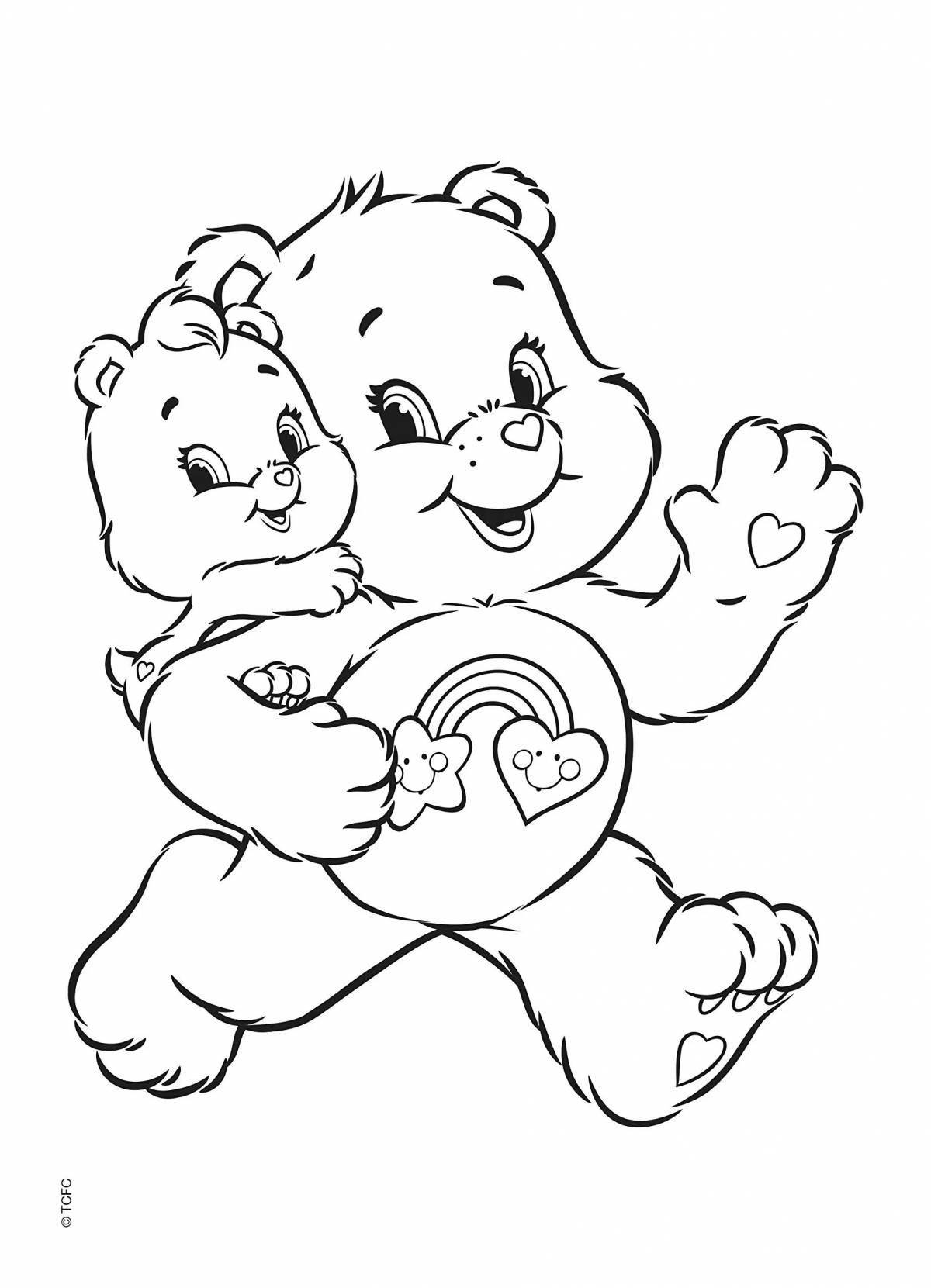 Coloring book playful bear barney