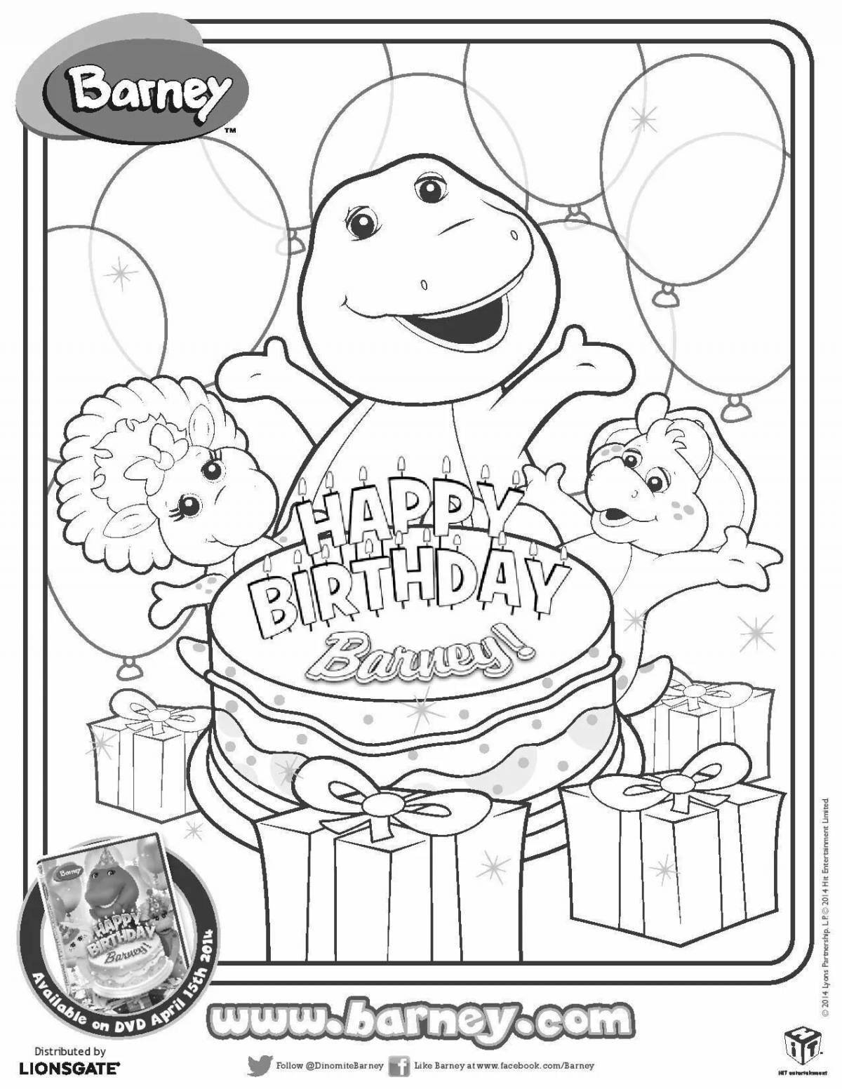 Coloring book bright bear barney