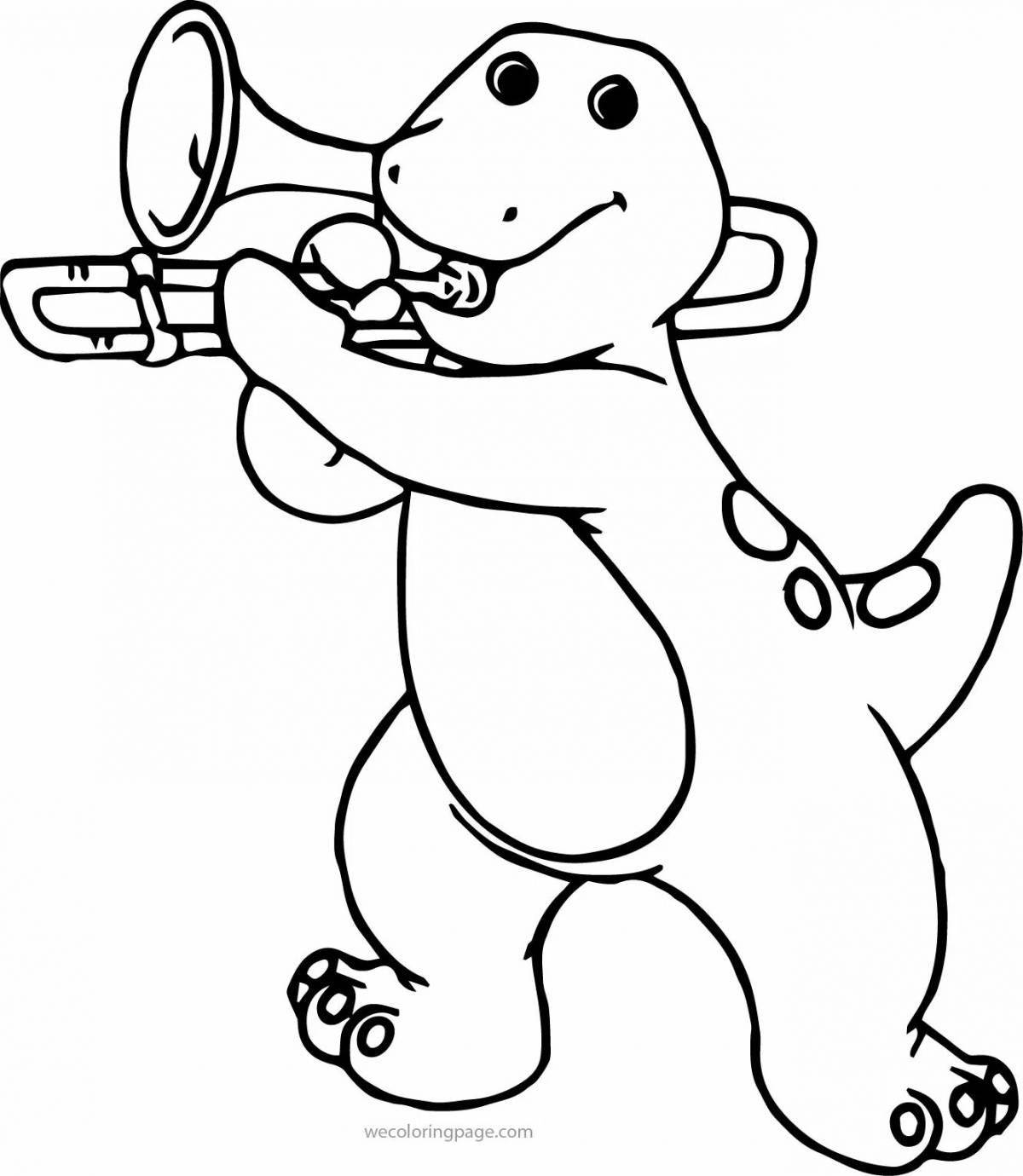 Barney bear coloring fun