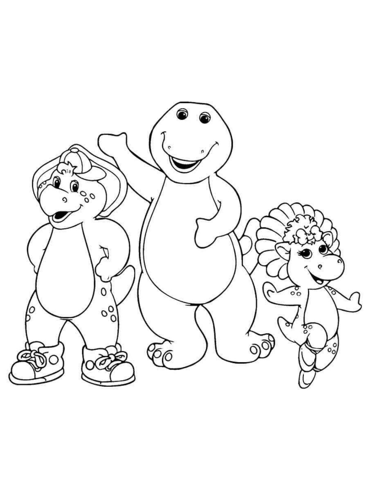 Barney's fluffy bear coloring page