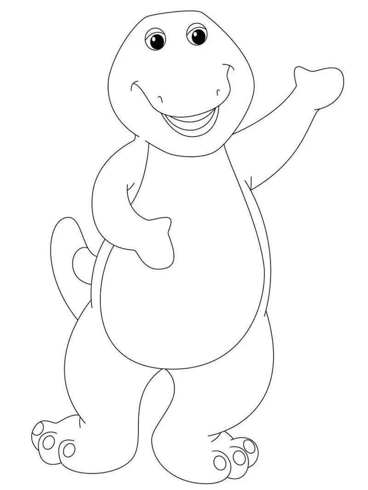 Coloring page friendly barney bear