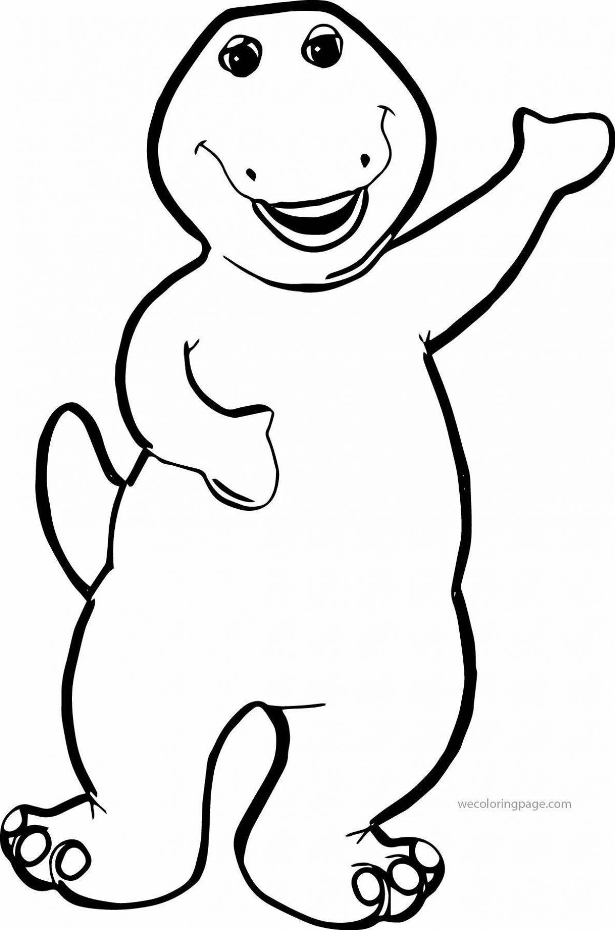 Barney bear coloring page