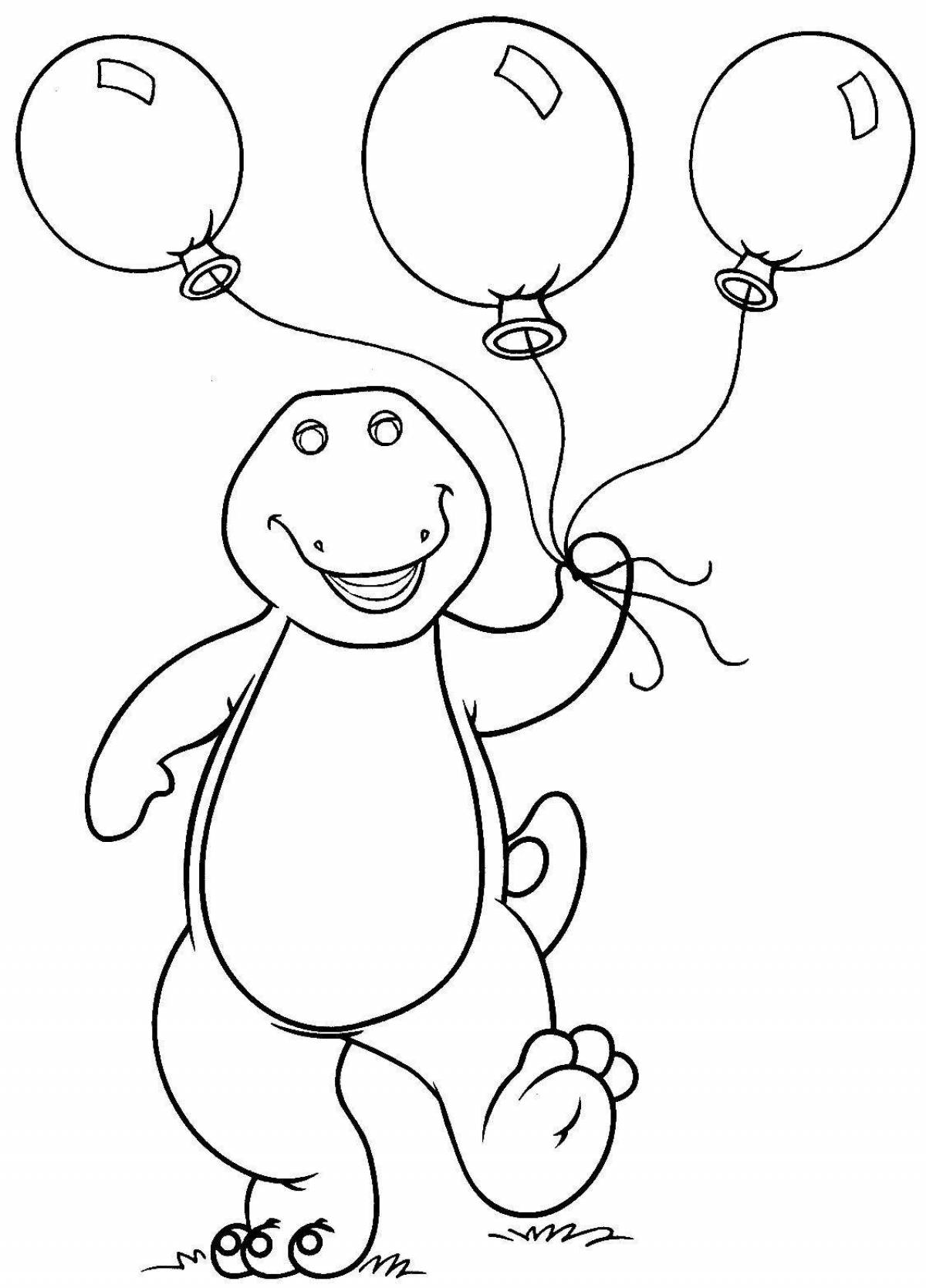 Cute barney bear coloring book