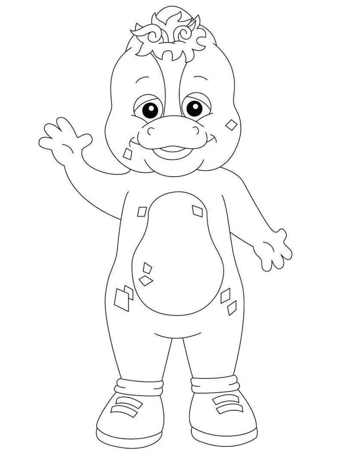 Coloring book horny barney bear