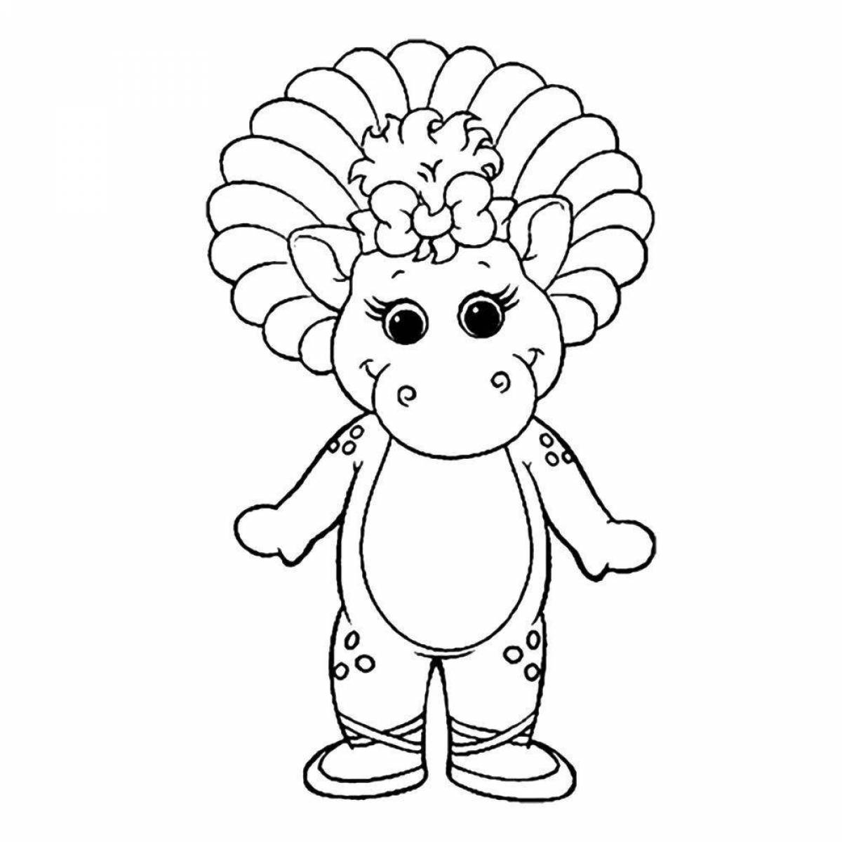 Barney funny bear coloring book