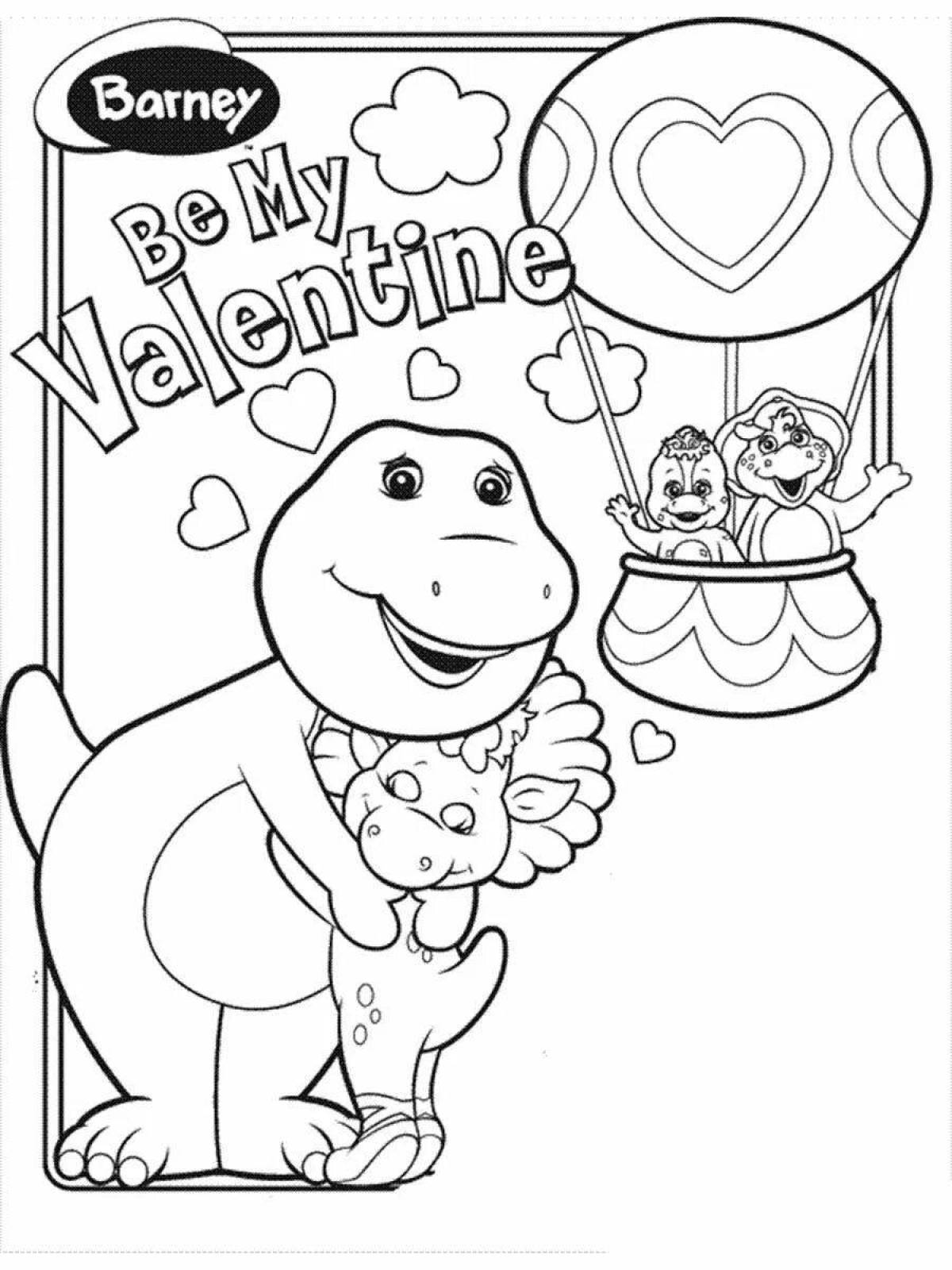 Barney's mischievous bear coloring page