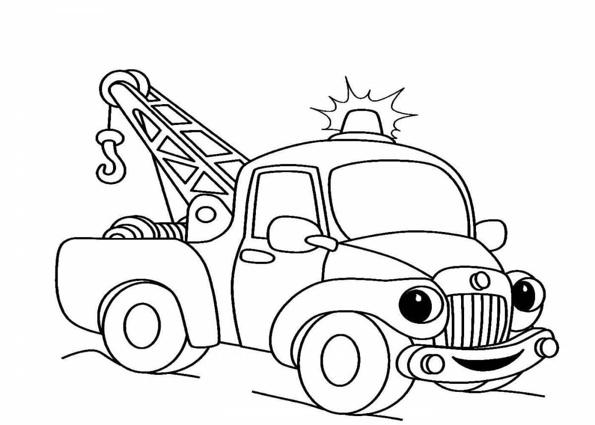 Cool smart car coloring page
