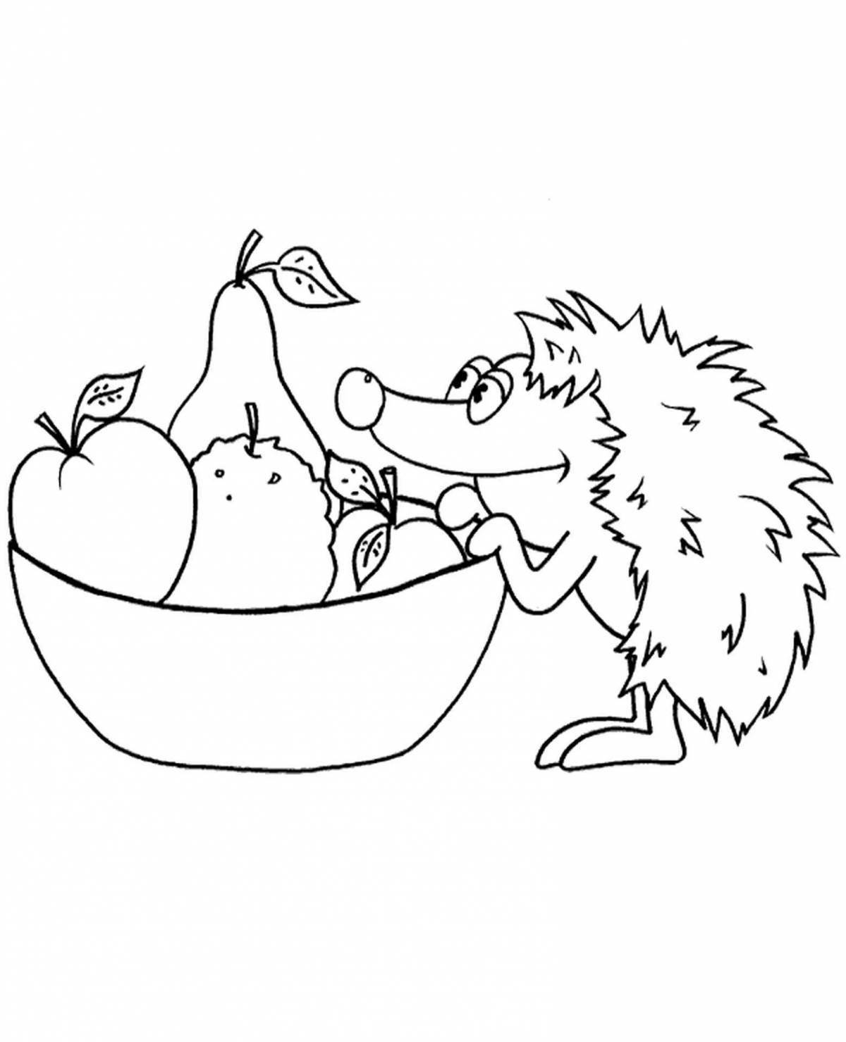 Suteev's shining apple coloring page