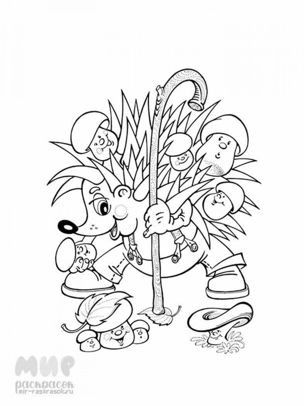 Suteev's sparkling apple coloring page