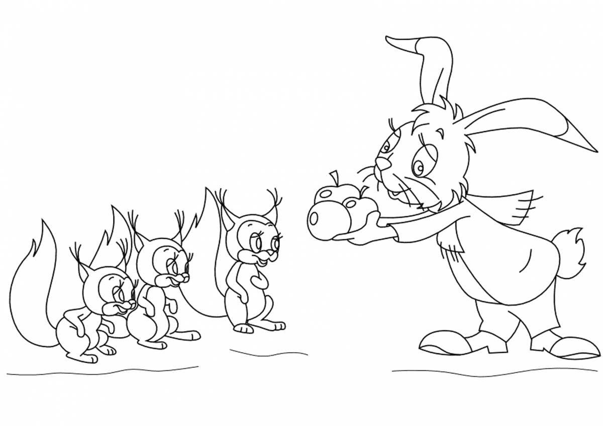 Coloring book bold suteev apple