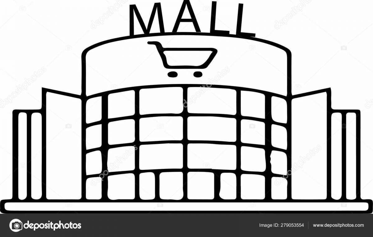 Traffic mall coloring page