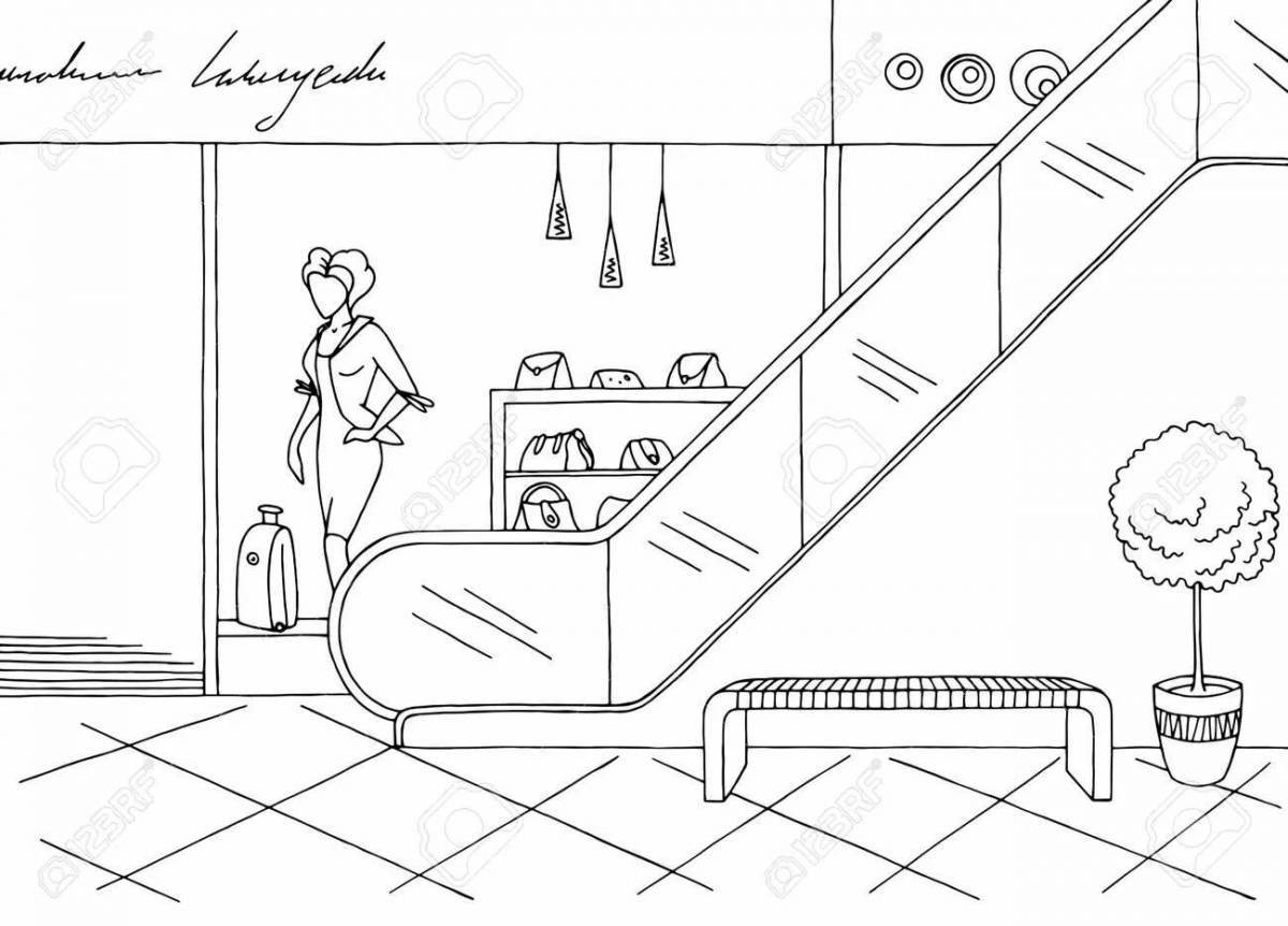 Coloring page amazing mall