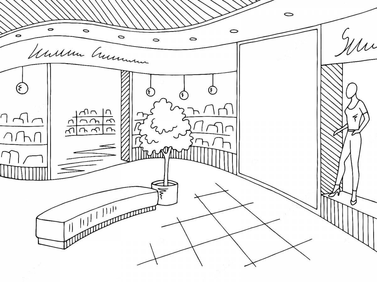 Sweet mall coloring page