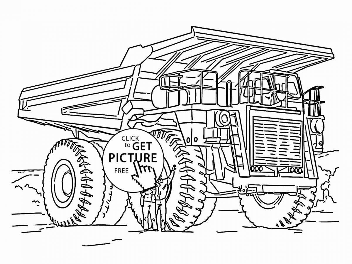 Раскраска величественный самосвал