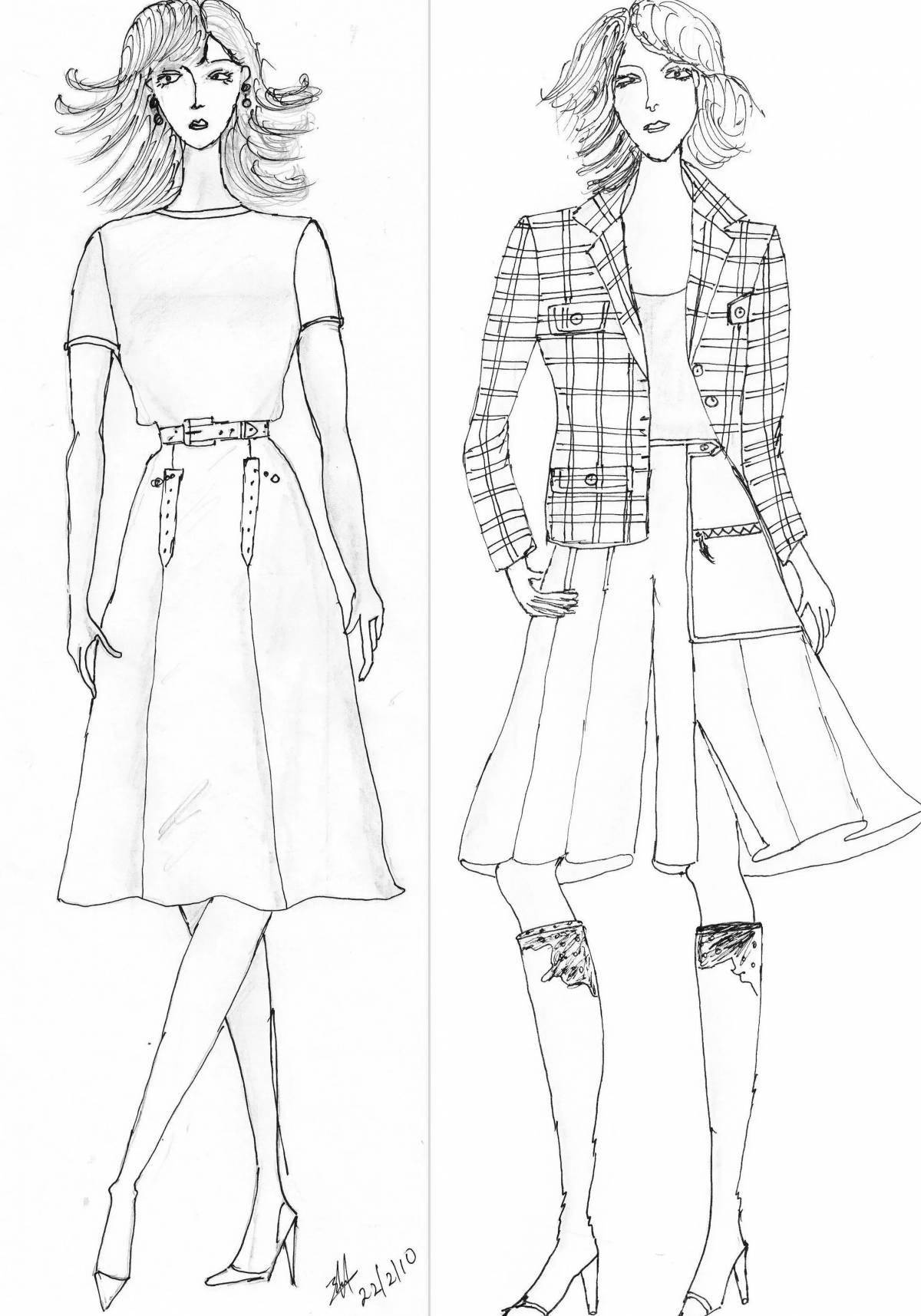 Stylish clothing sketch
