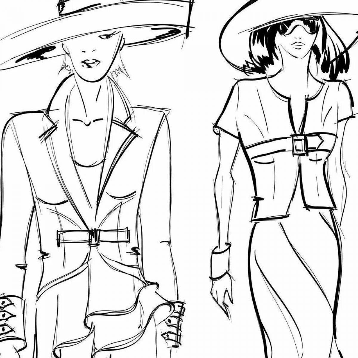 Эскиз сложной одежды