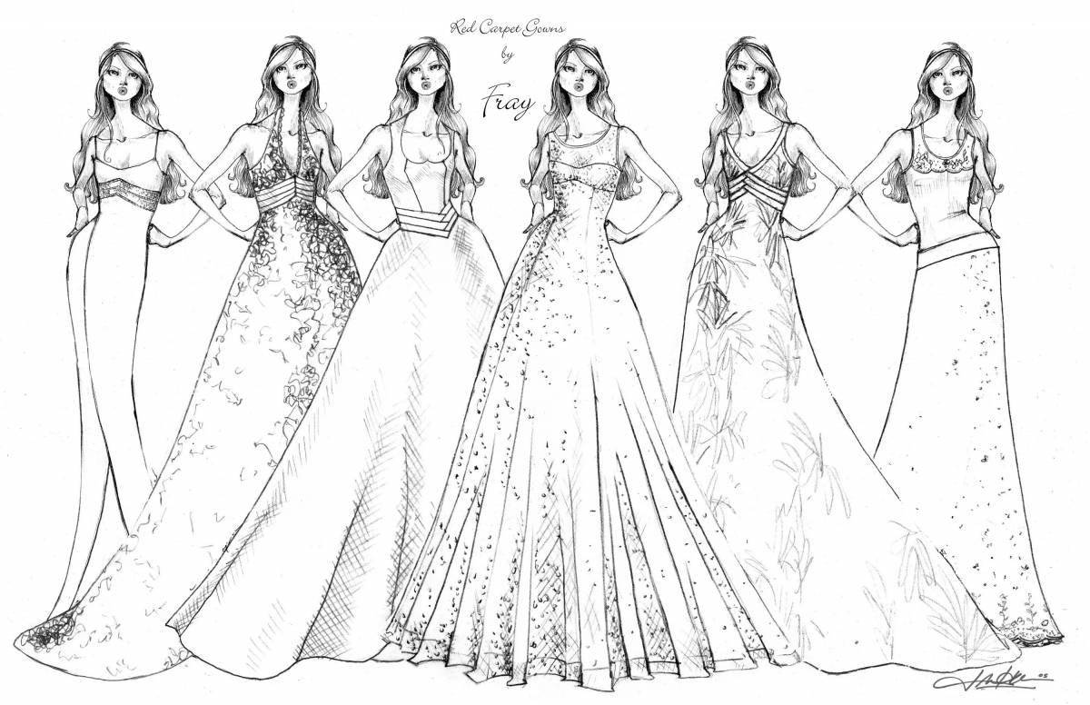 A sketch of ornate clothing