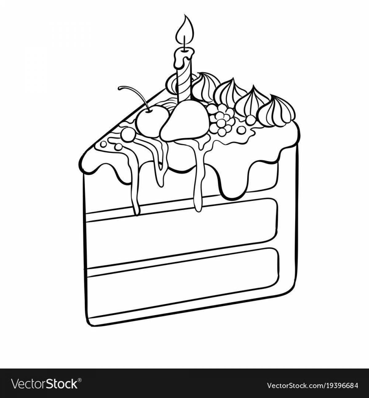 Delicious coloring slice of pie