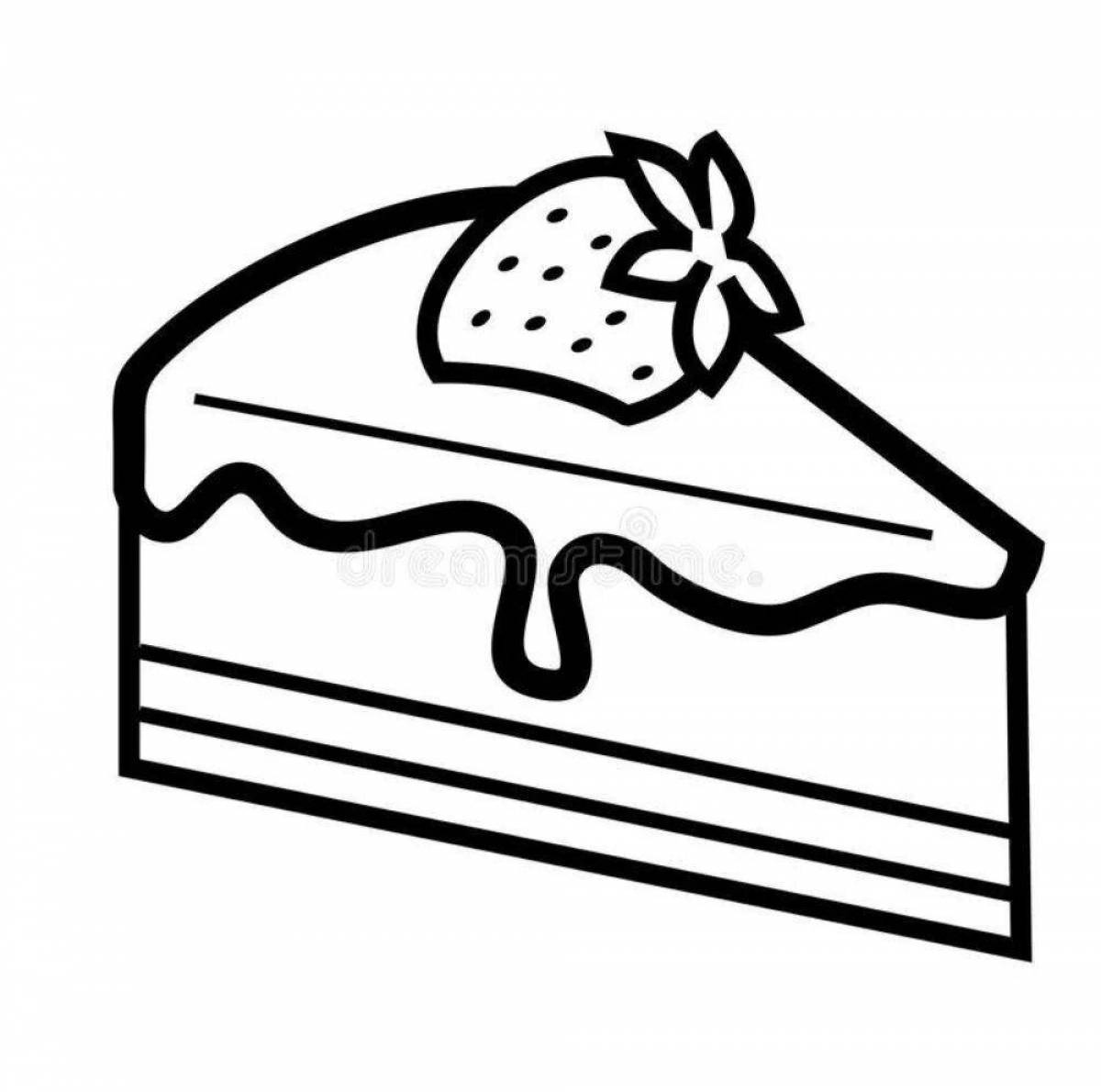 Грандиозная раскраска кусочек пирога
