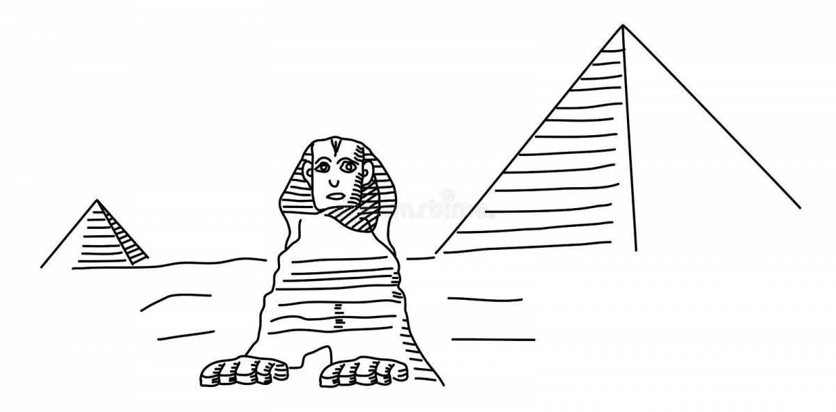 Great sphinx egypt coloring page