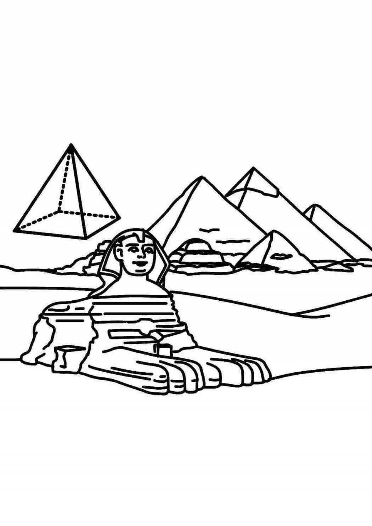 Exquisite coloring sphinx egypt