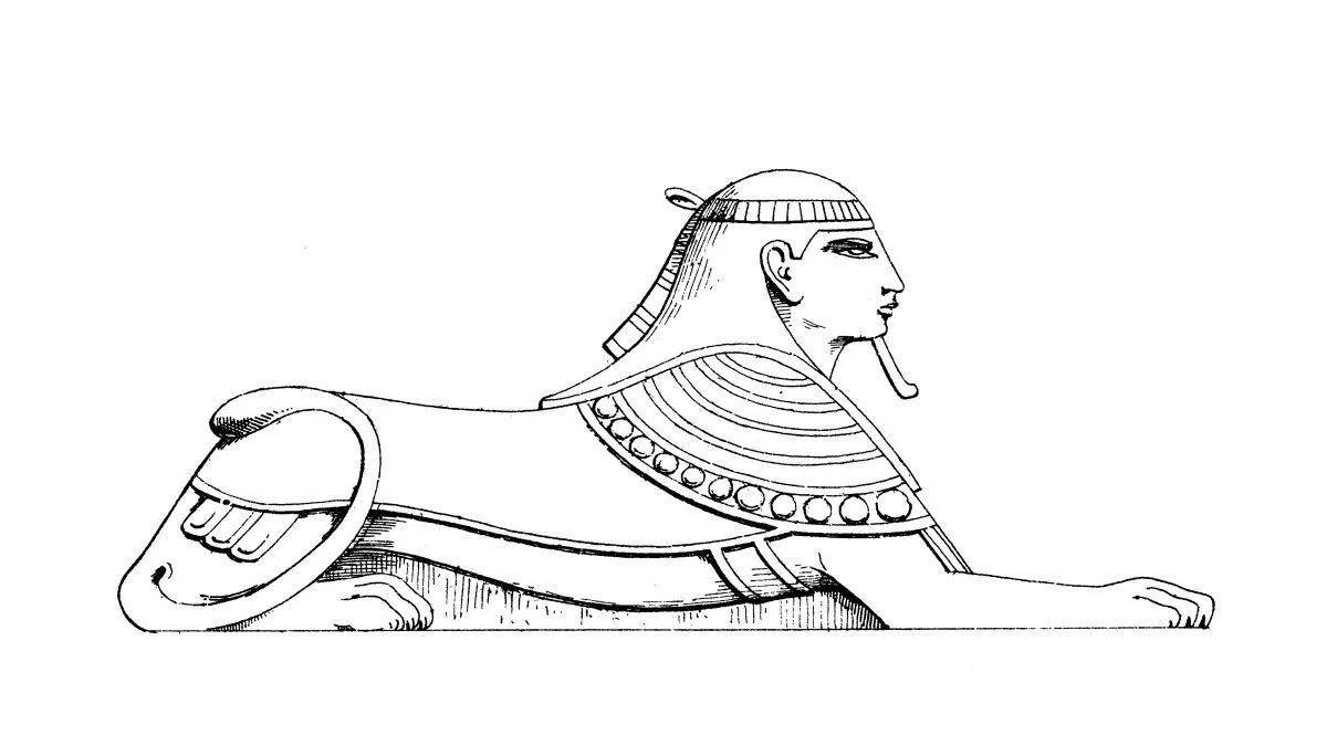 Потрясающий сфинкс египет раскраска