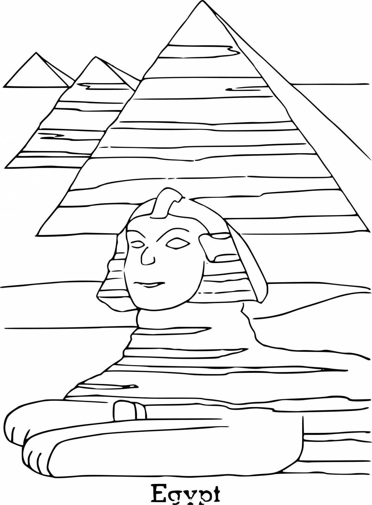 Great sphinx egypt coloring book