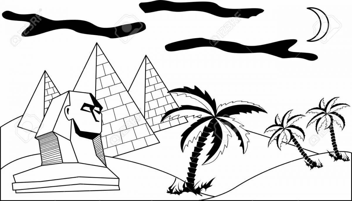 Generous sphinx egypt coloring book