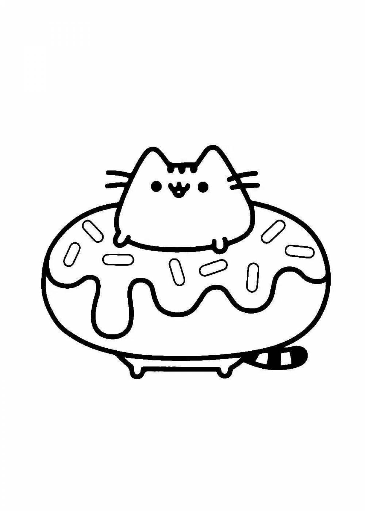 Раскраска игривый пухлый кот