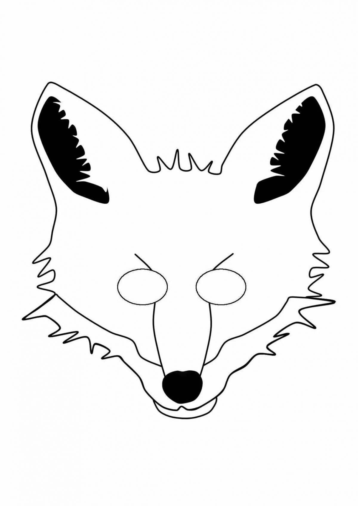 Coloring page magic fox face