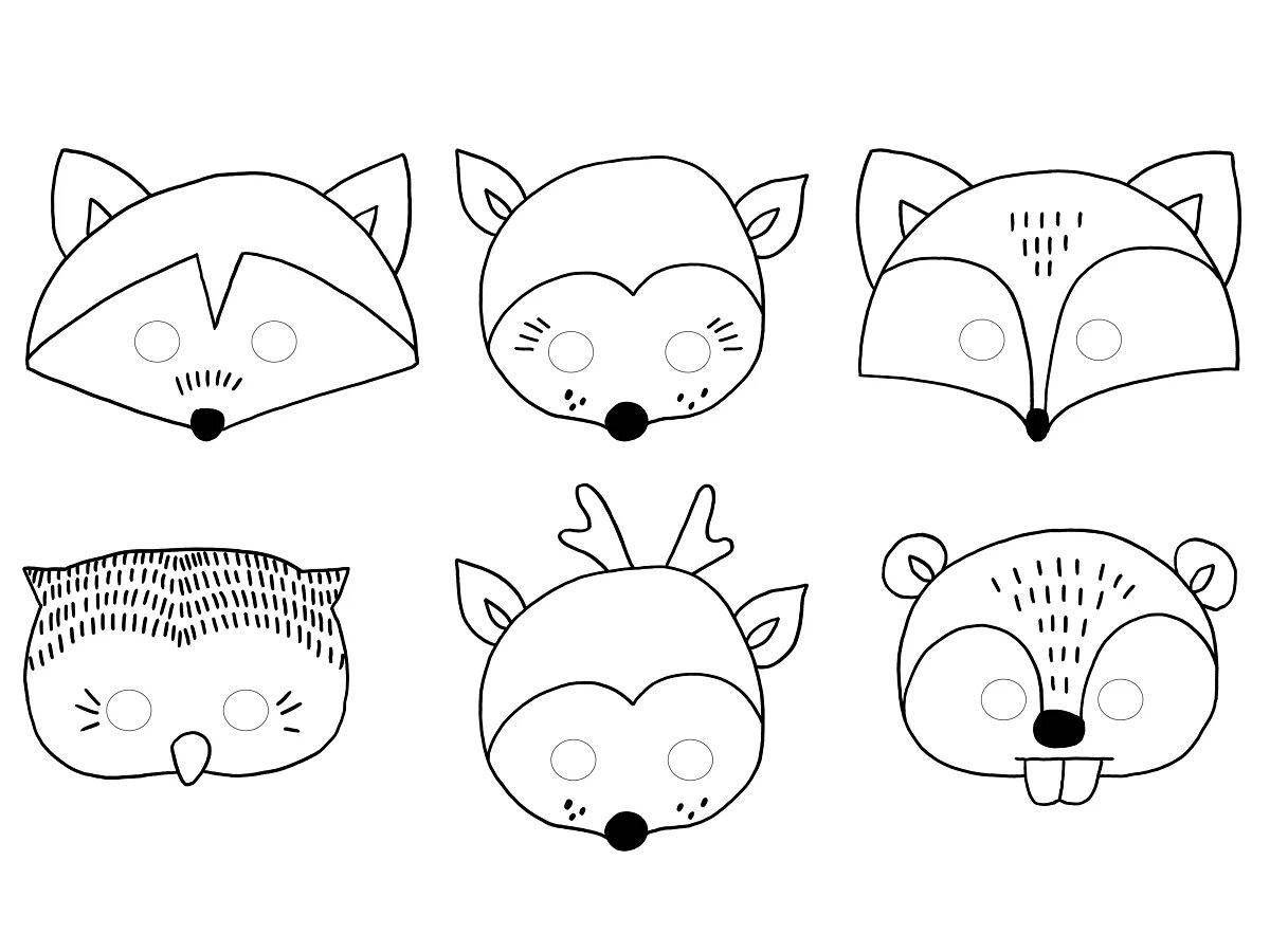 Coloring fox muzzle