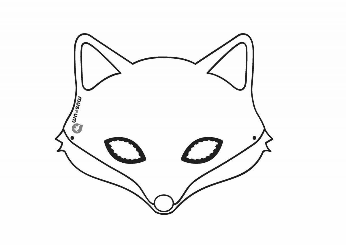 Colouring shiny fox face