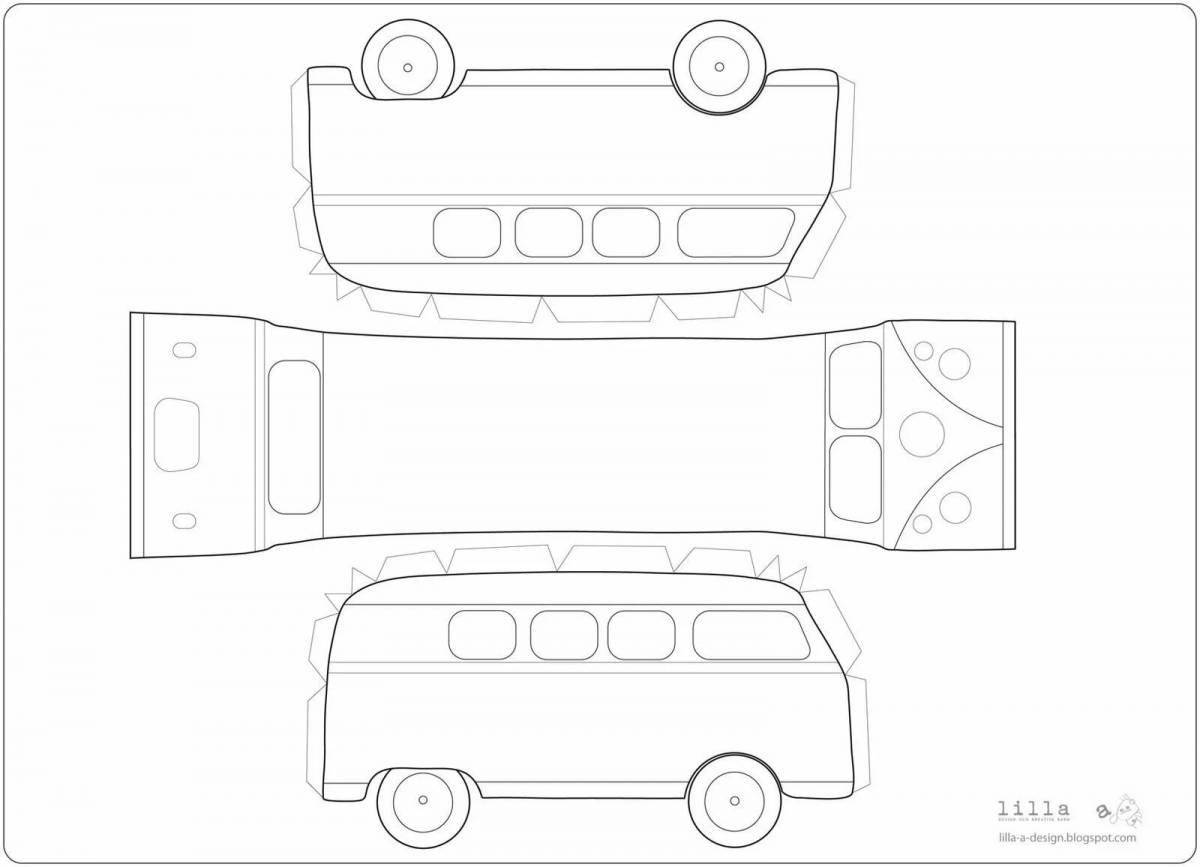 Creative car layout coloring page