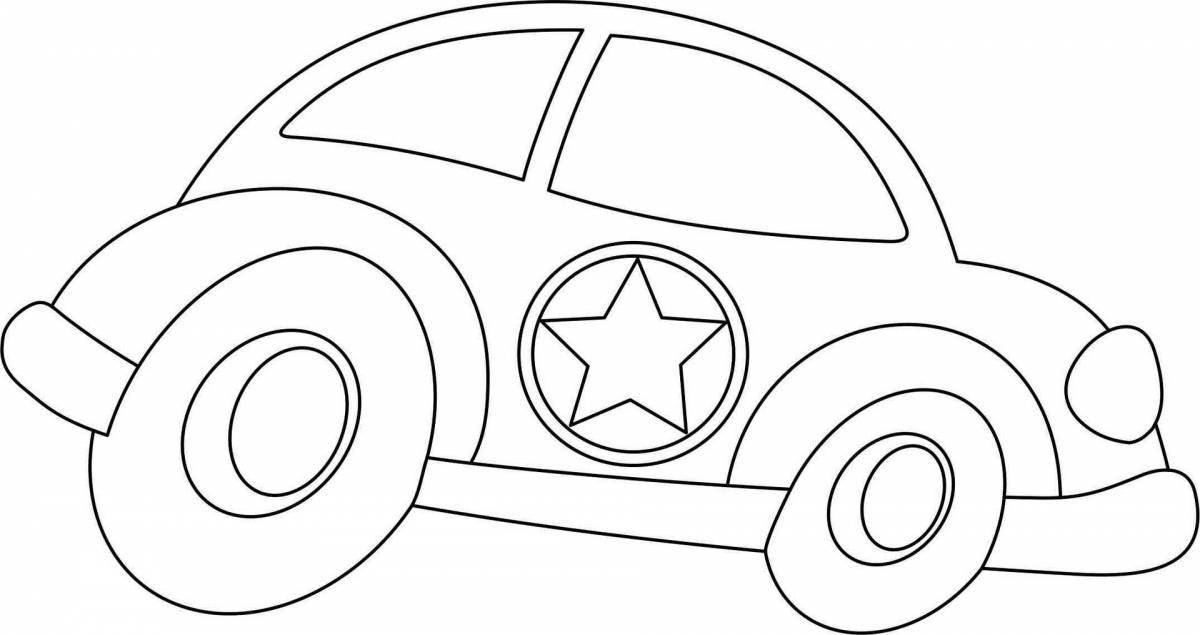 Innovative car layout coloring page