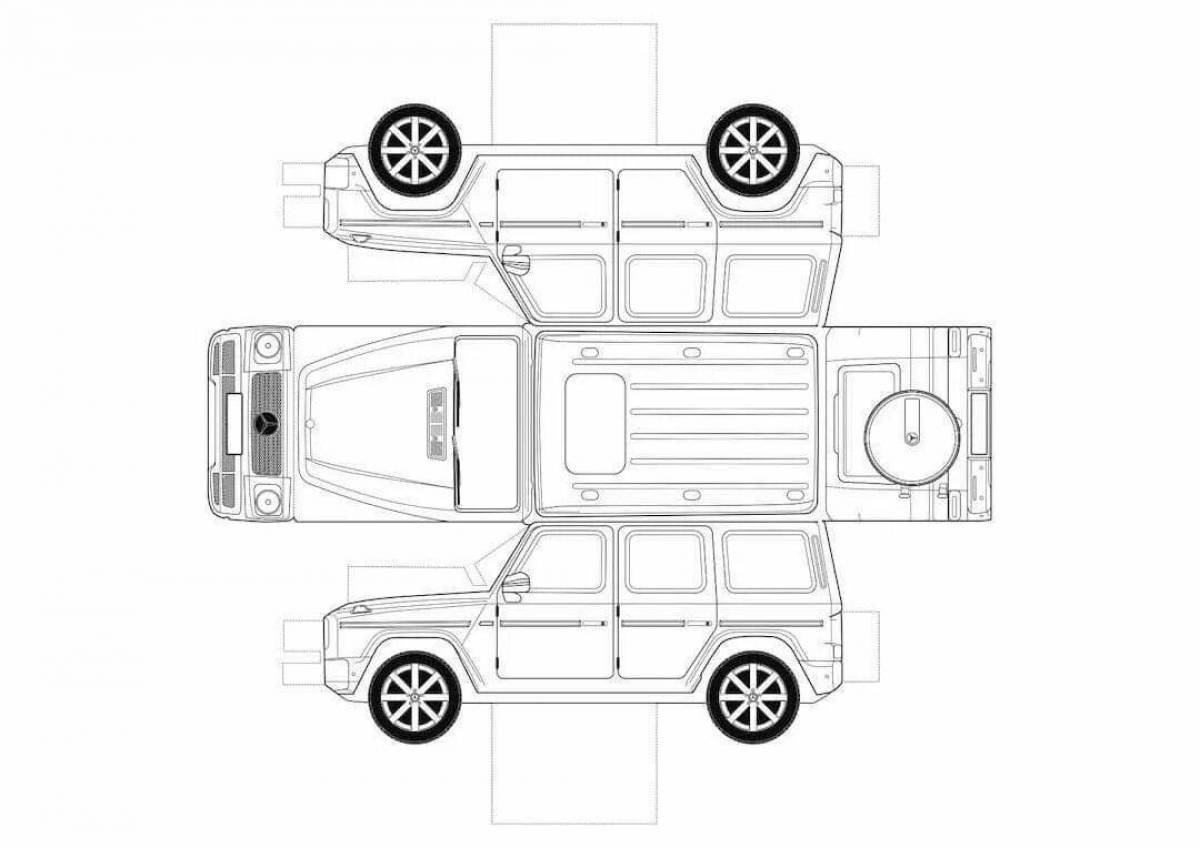 Attractive car layout coloring