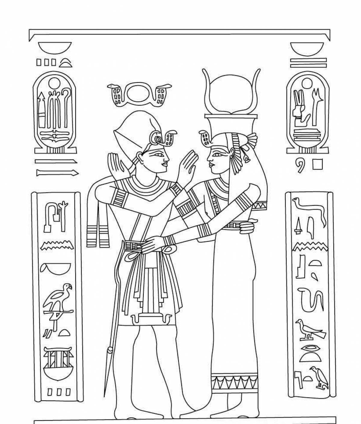 Large egyptian gods coloring book