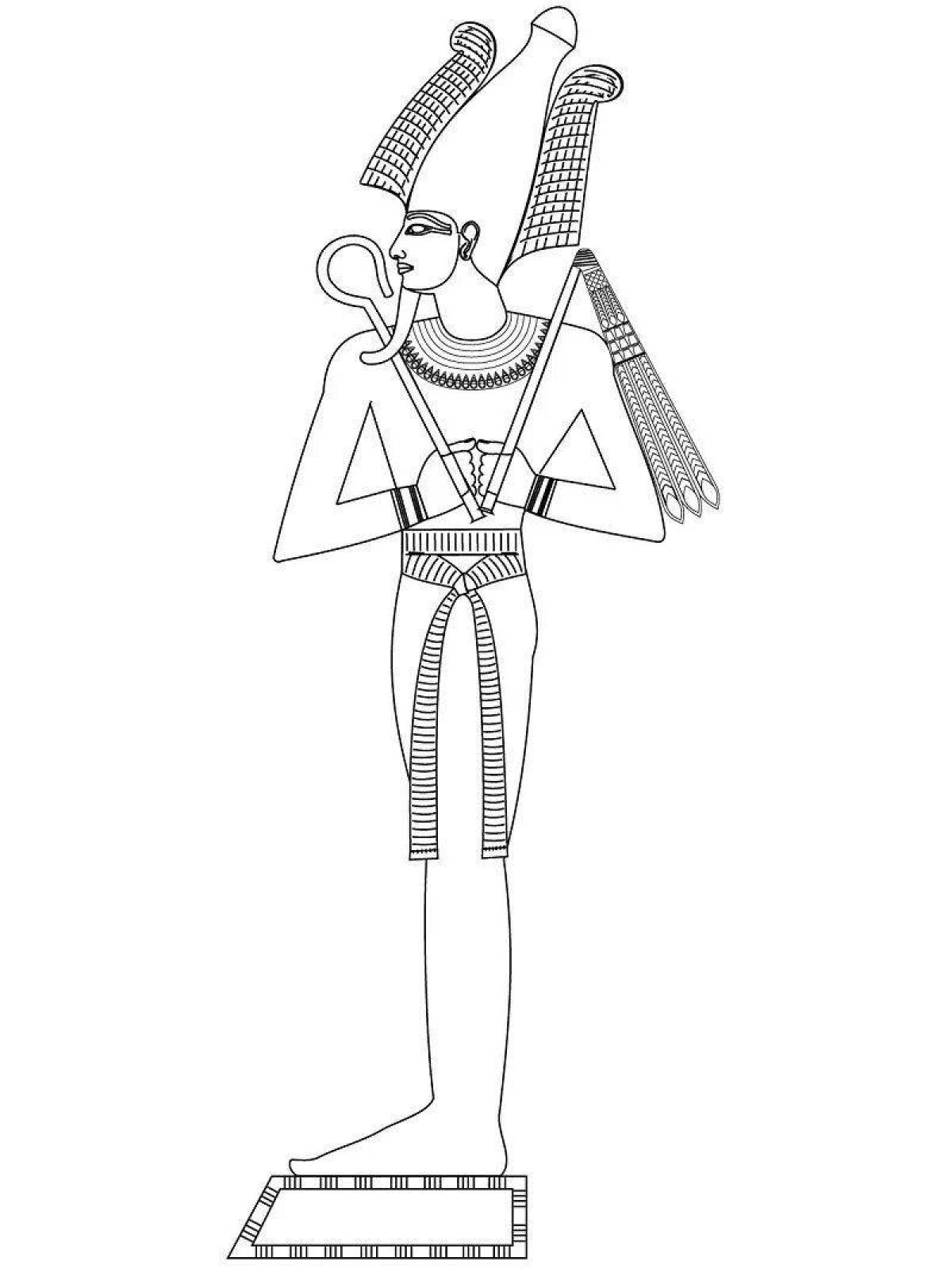 Exquisite egyptian gods coloring book