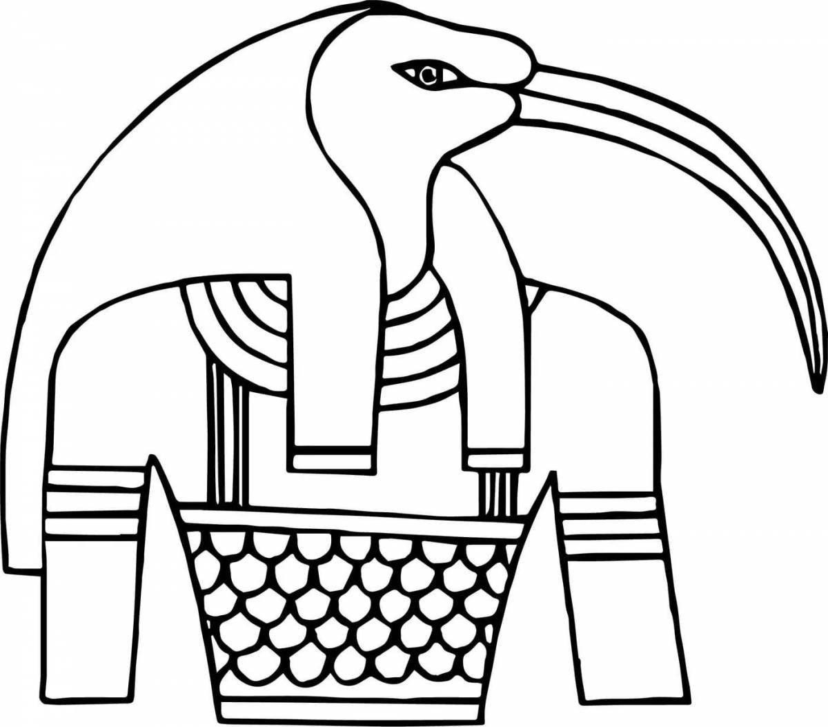 Возвышенная раскраска египетские боги