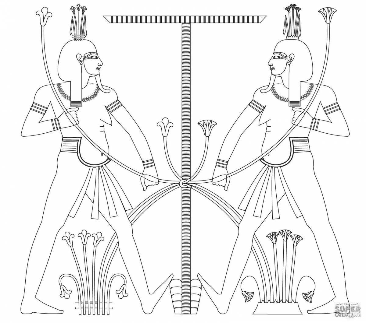 Блестящие раскраски египетские боги