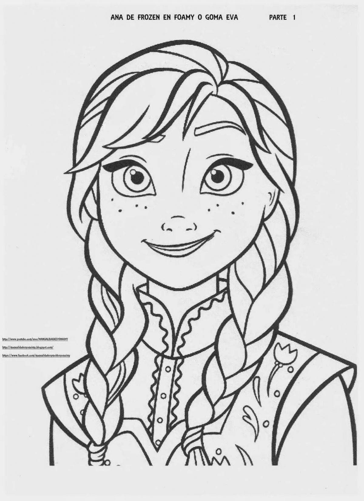 Elsa's majestic face painting