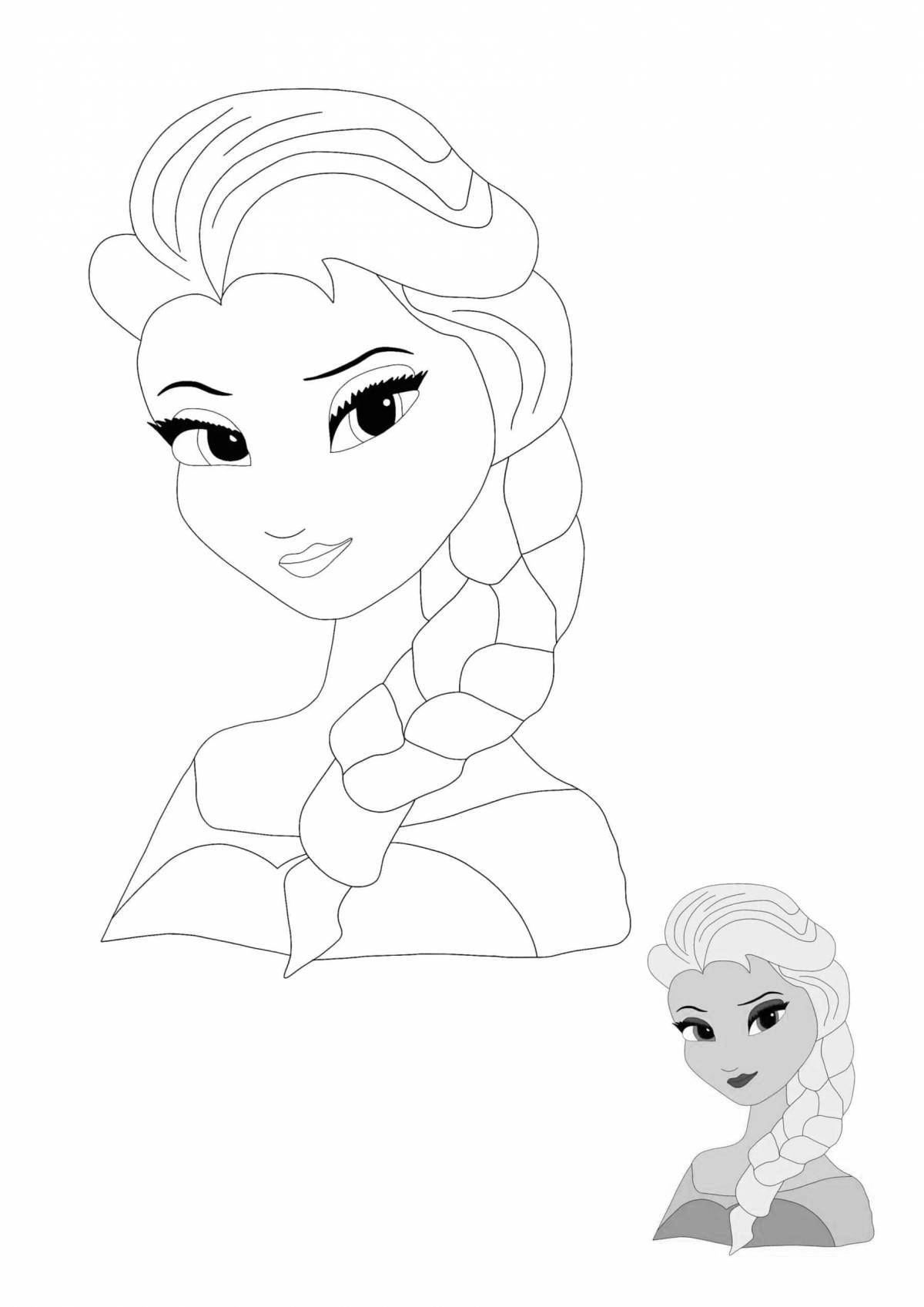 Elsa's gorgeous face painting
