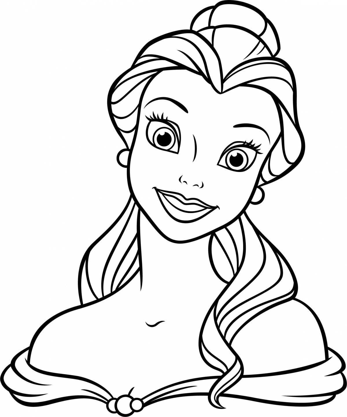 Serene coloring page elsa face