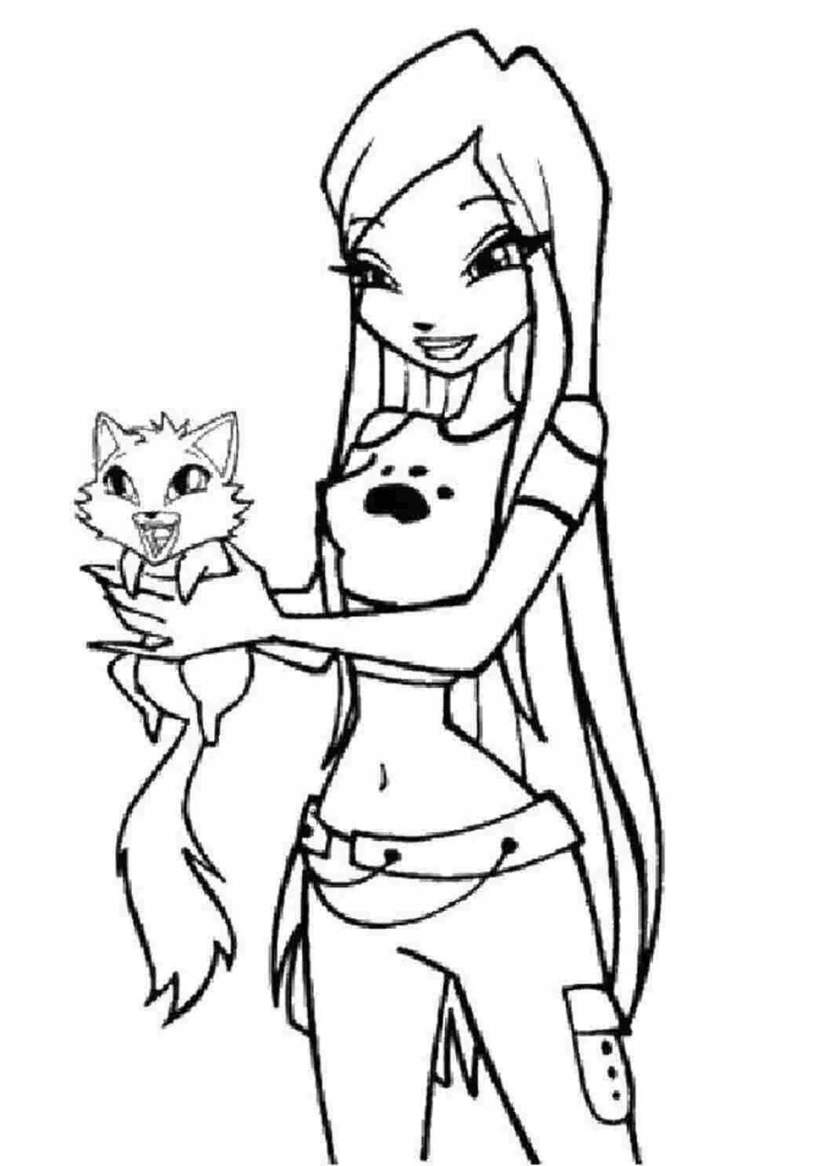 Winx pets amazing coloring pages