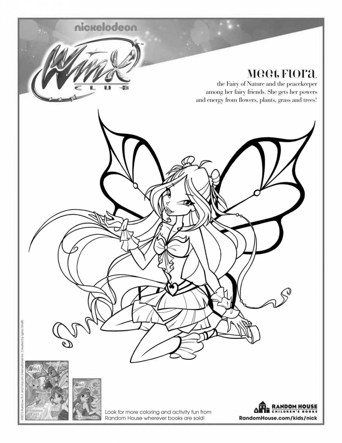 Coloring page amazing winx pets