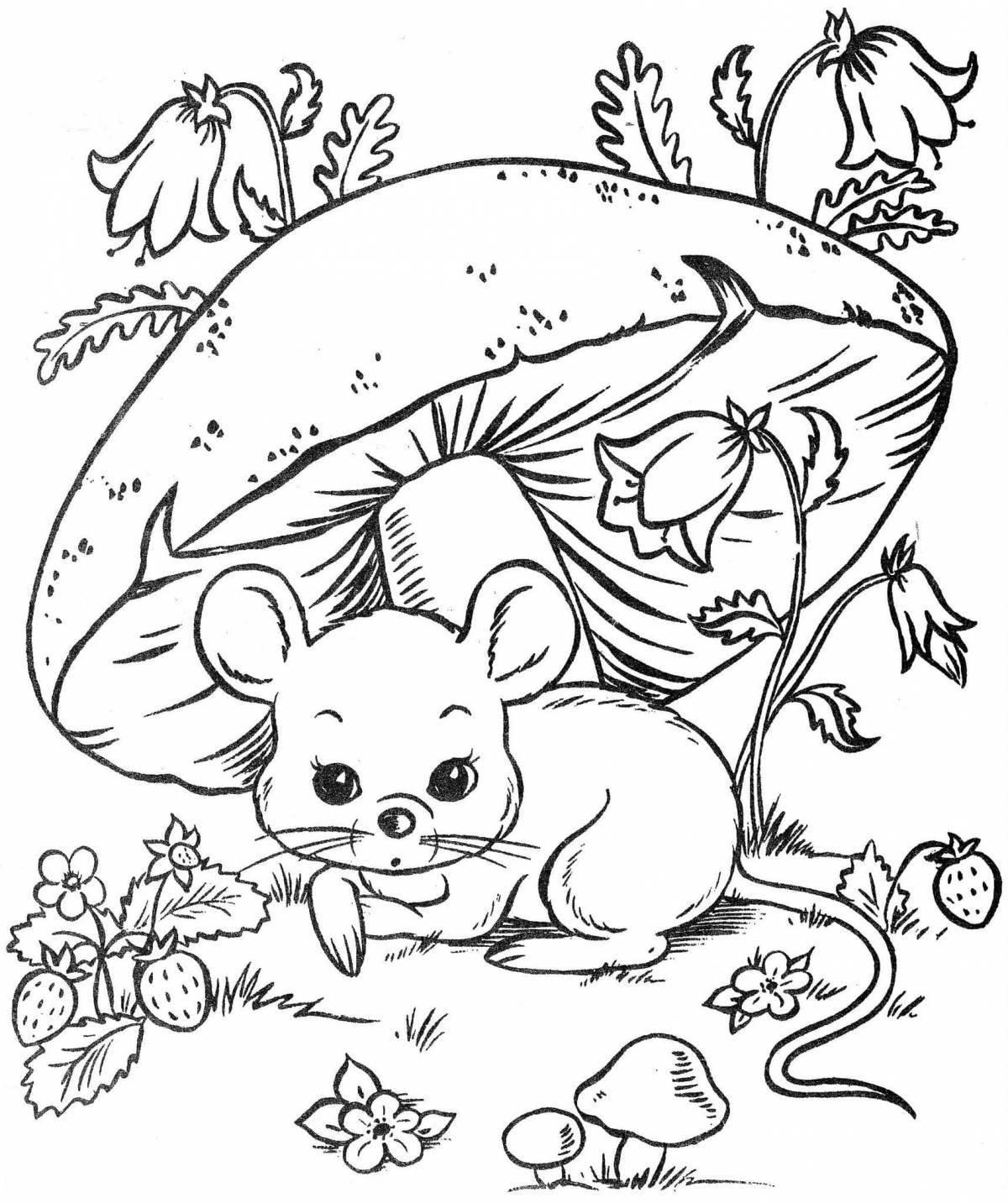 Joyful coloring fairytale animals