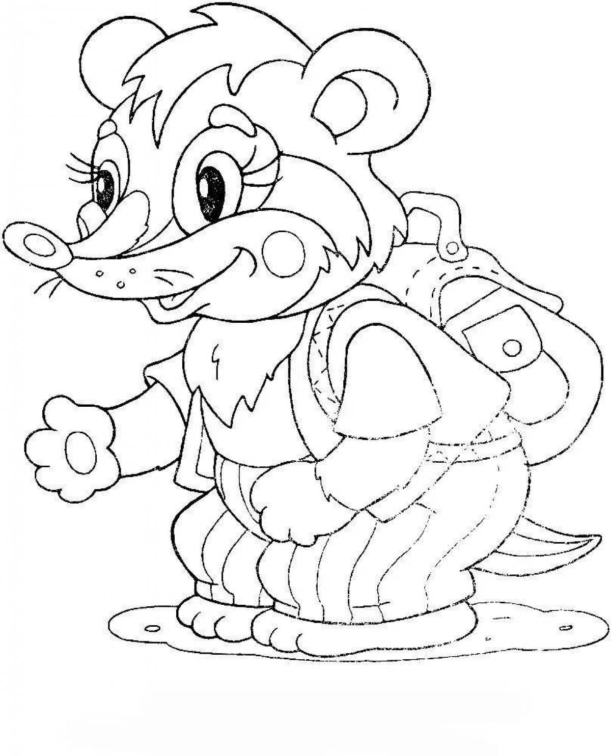 Funny animal coloring pages