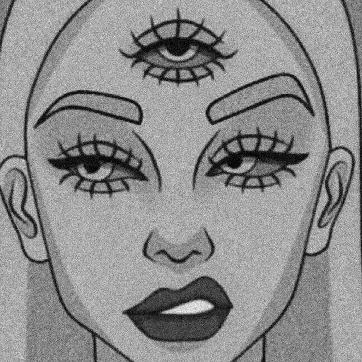 Раскраска Веселая раскраска insta female